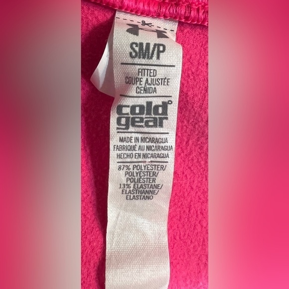 UNDER Armour Women’s UA Train Cold Weather 1/2 Zip Pink Size Small - Picture 5 of 6